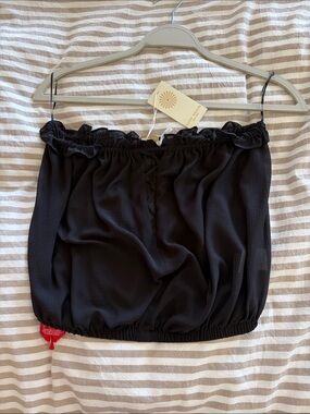 Sheer Black Bandeau Top